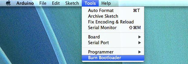 burned bootloader